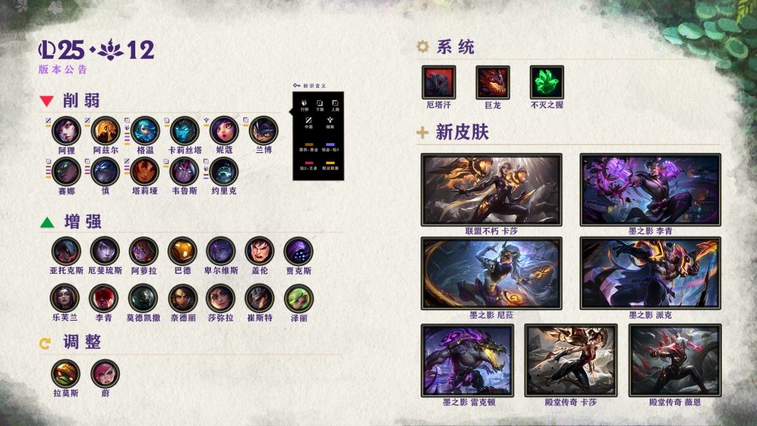 LOL25.12BUG修复一览