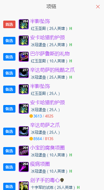 魔兽世界wlkP5惩戒骑BIS装备宝石附魔推荐