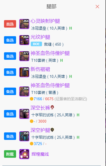 魔兽世界wlkP5戒律牧BIS装备宝石附魔推荐