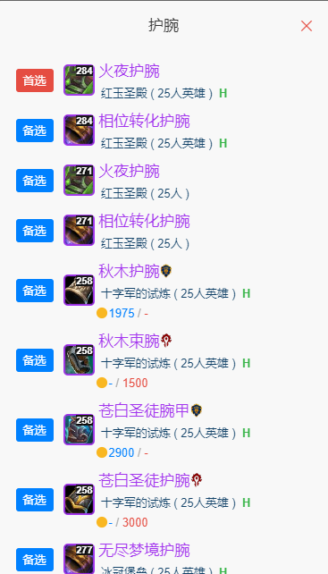 魔兽世界wlkP5奶德BIS装备宝石附魔推荐