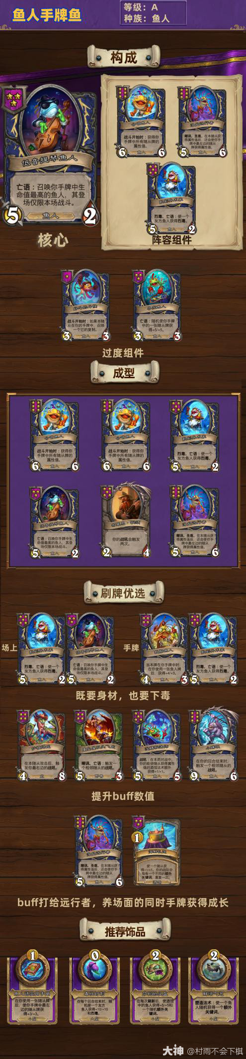 炉石传说33.0酒馆战棋鱼人手牌鱼玩法攻略