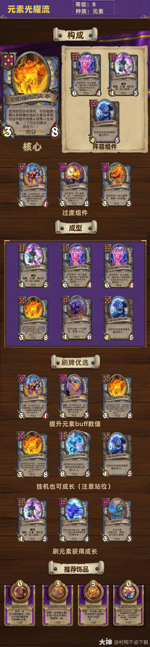 炉石传说33.0酒馆战棋元素光耀流玩法攻略