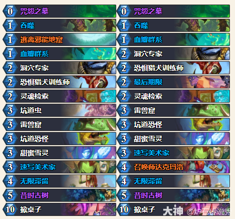 炉石传说安戈洛龟途临时奇功预设卡组推荐