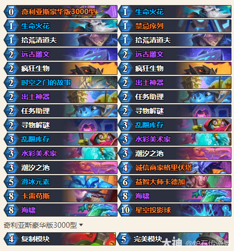 炉石传说安戈洛龟途发掘神器预设卡组推荐