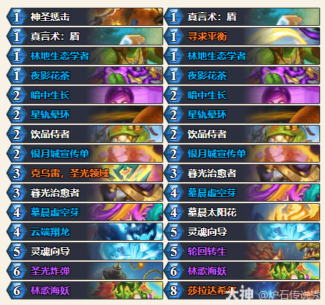 炉石传说安戈洛龟途光影平衡预设卡组推荐