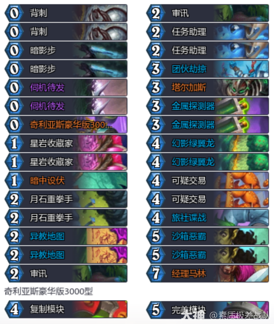 炉石传说安戈洛龟途任务中速贼卡组推荐