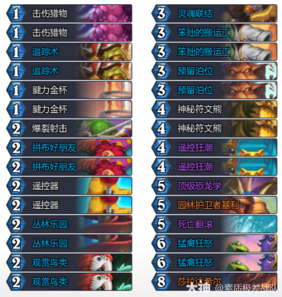 炉石传说安戈洛龟途污手猎卡组推荐