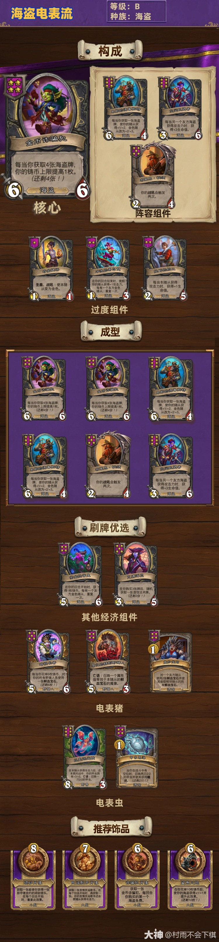 炉石传说33.0.3酒馆战棋海盗电表流玩法攻略