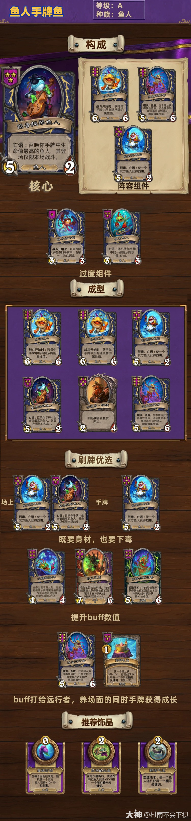 炉石传说33.0.3酒馆战棋鱼人手牌鱼玩法攻略