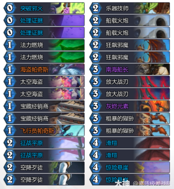 炉石传说8月海盗瞎卡组代码推荐2025