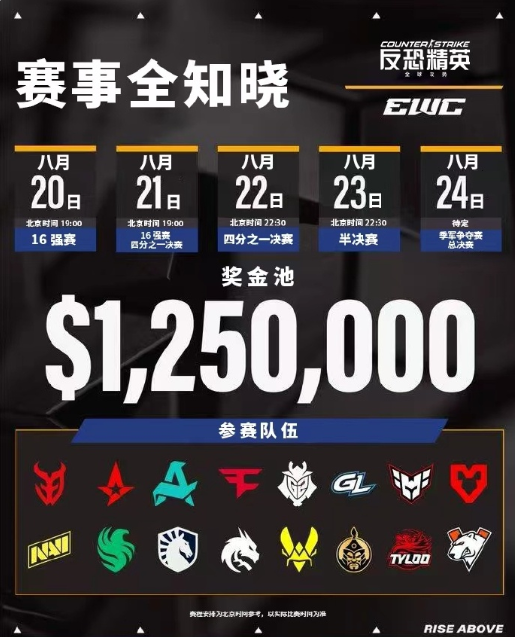 CS22025ewc赛程表一览