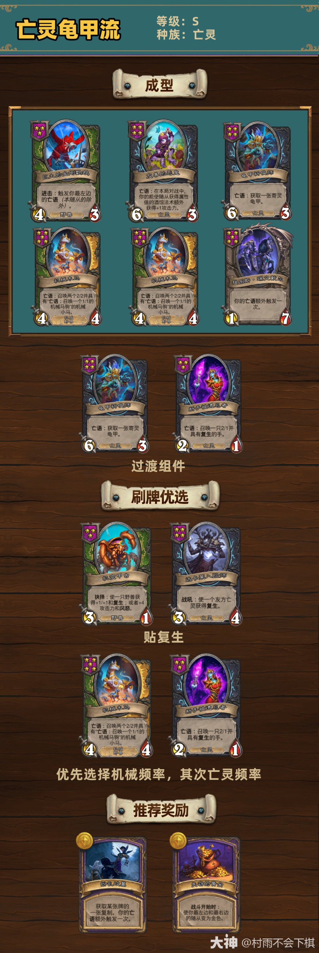 炉石传说33.2.2酒馆战棋亡灵龟甲流玩法攻略