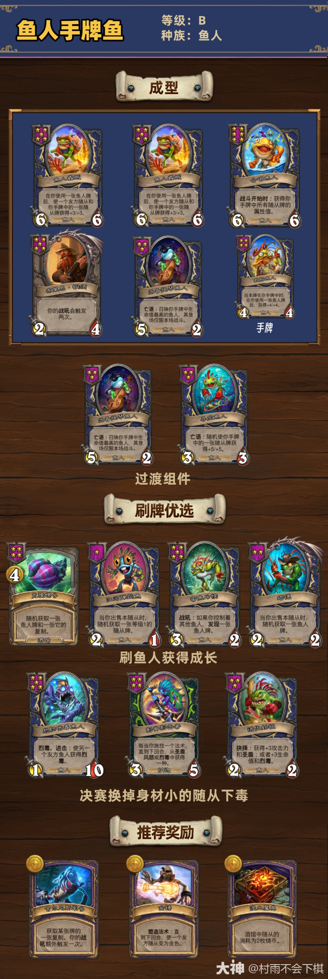 炉石传说33.2.2酒馆战棋鱼人手牌鱼玩法攻略