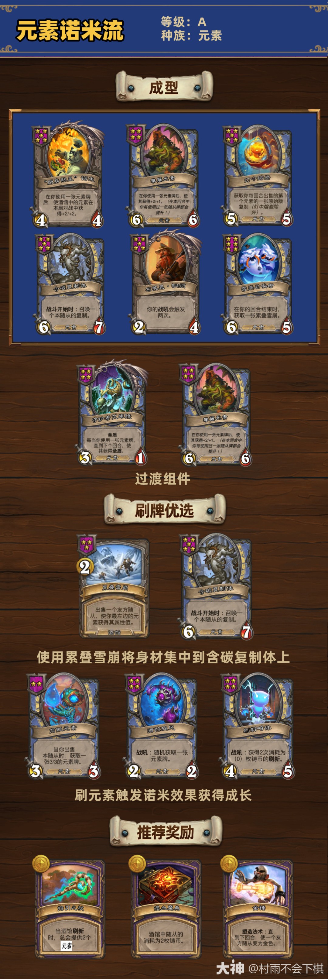 炉石传说33.2.2酒馆战棋元素诺米流玩法攻略