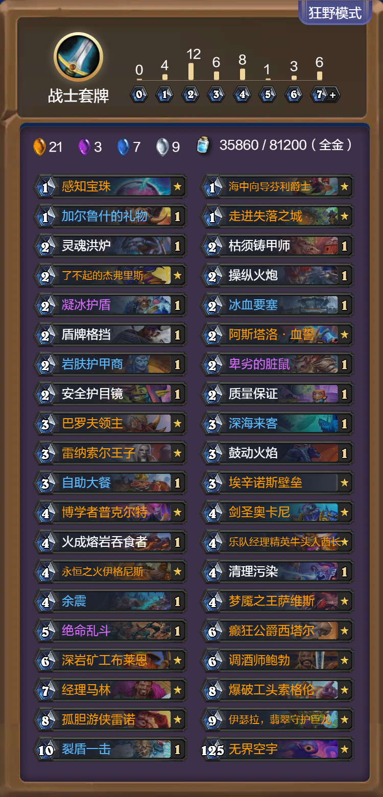 炉石传说33.2.2狂野模式40宇宙战卡组代码推荐