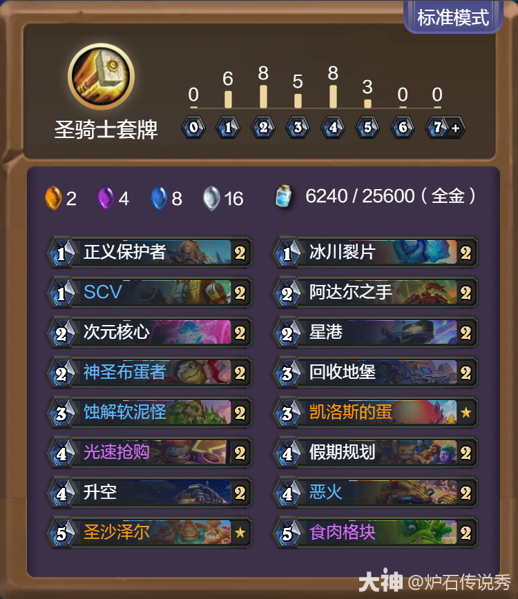 炉石传说重生之日星舰蛋骑卡组代码推荐