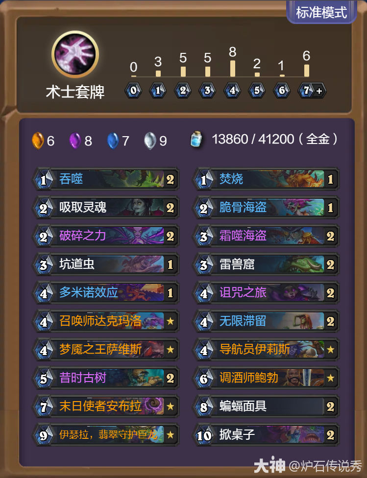 炉石传说重生之日亡语控制术卡组代码推荐