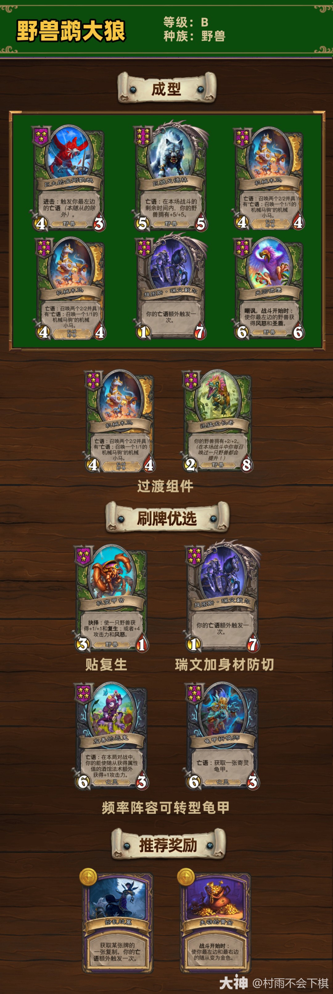 炉石传说33.4酒馆战棋野兽鹉大狼玩法攻略