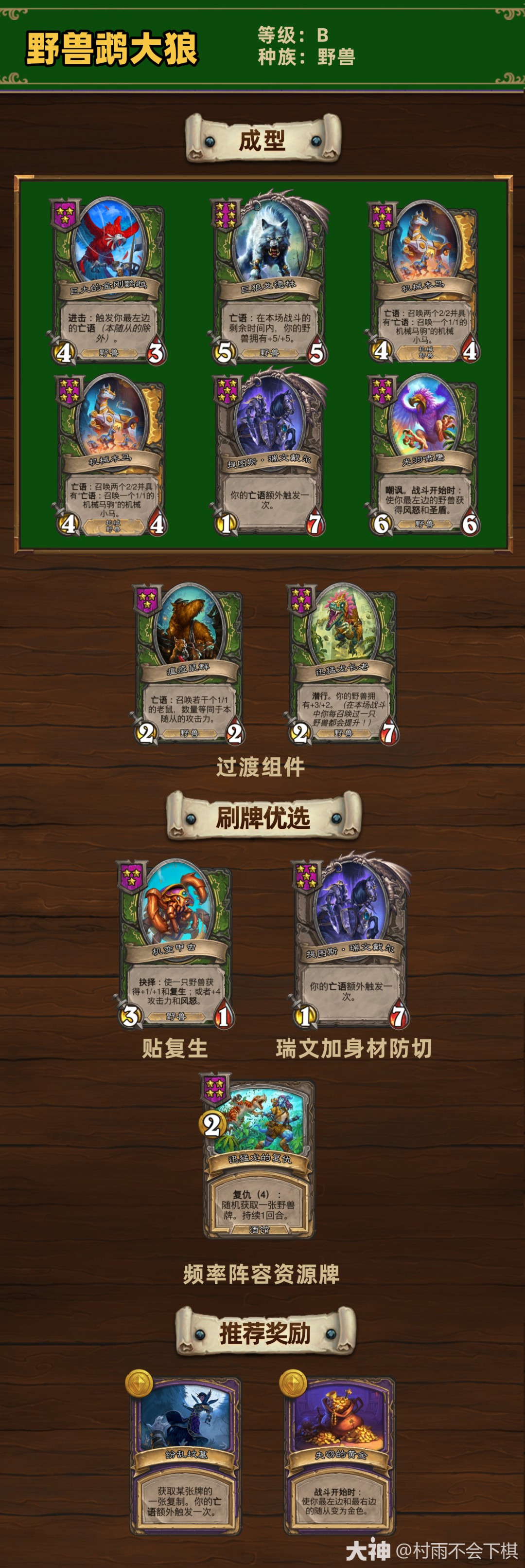 炉石传说33.4.2酒馆战棋野兽鹉大狼玩法攻略