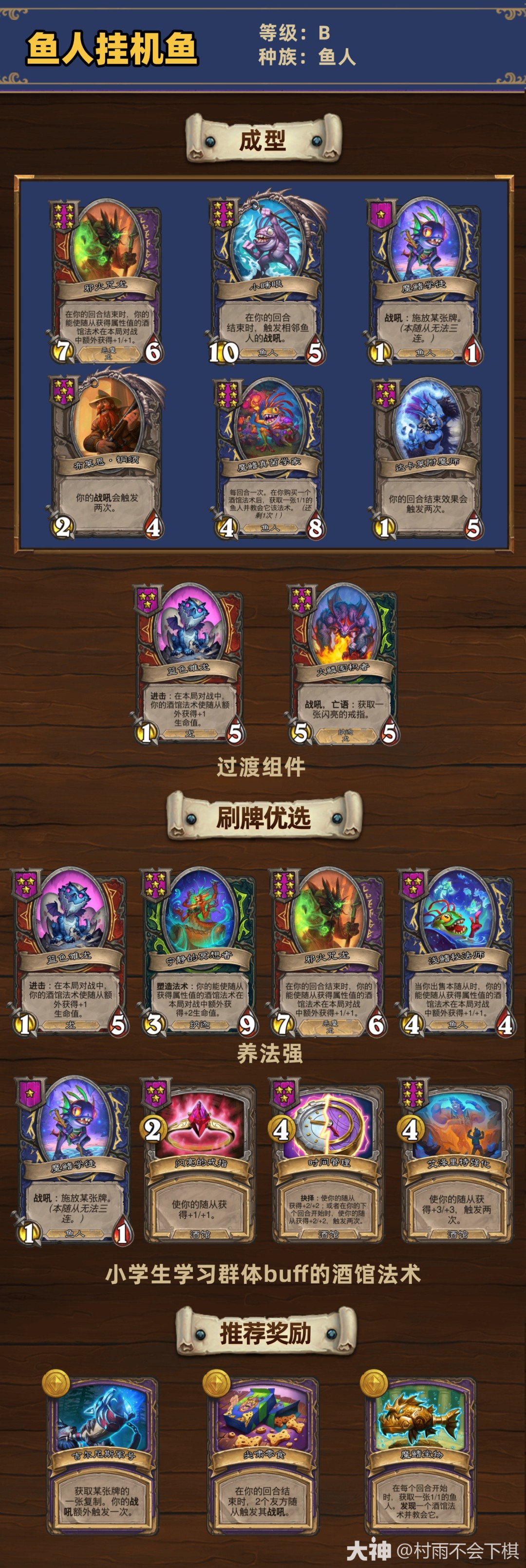 炉石传说33.4.2酒馆战棋鱼人挂机鱼玩法攻略