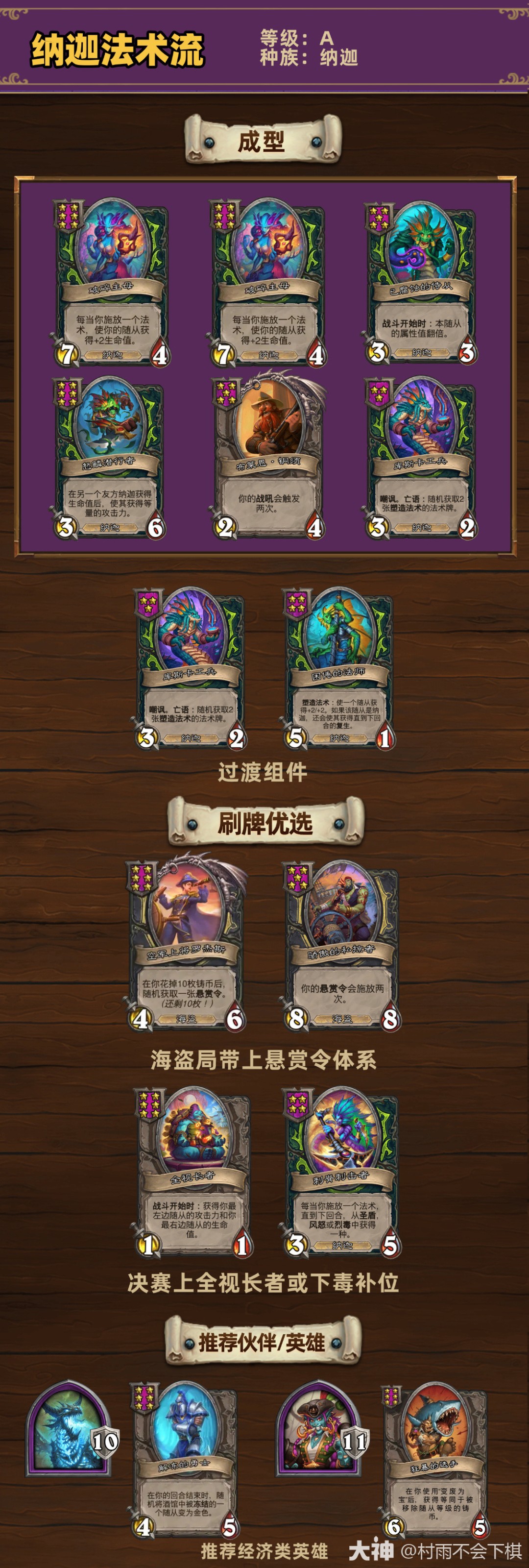 炉石传说33.6.2酒馆战棋纳迦法术流玩法攻略