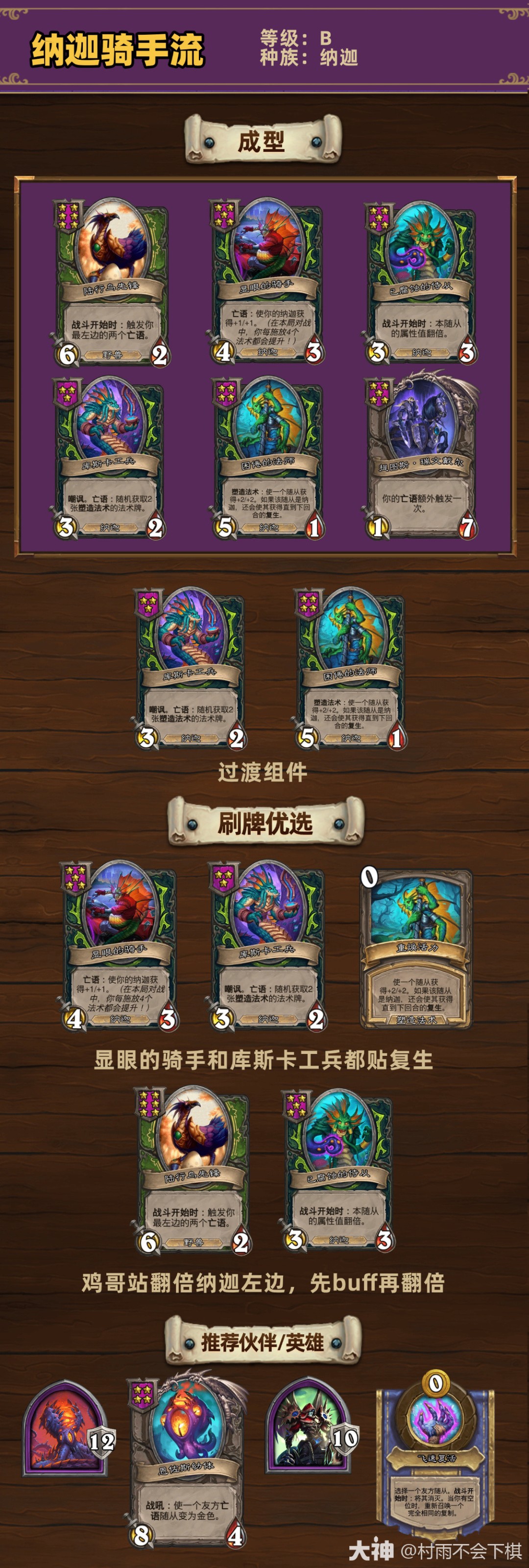 炉石传说33.6.2酒馆战棋纳迦骑手流玩法攻略