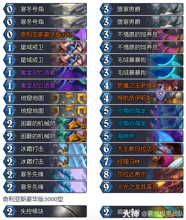 炉石传说33.6.2恐角龙k卡组推荐