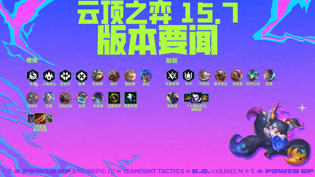 云顶之弈15.7羁绊调整一览