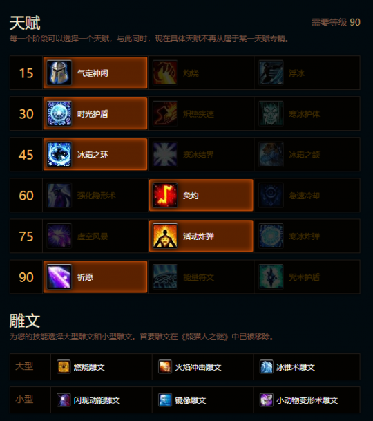 魔兽世界熊猫人之谜火法天赋雕文推荐