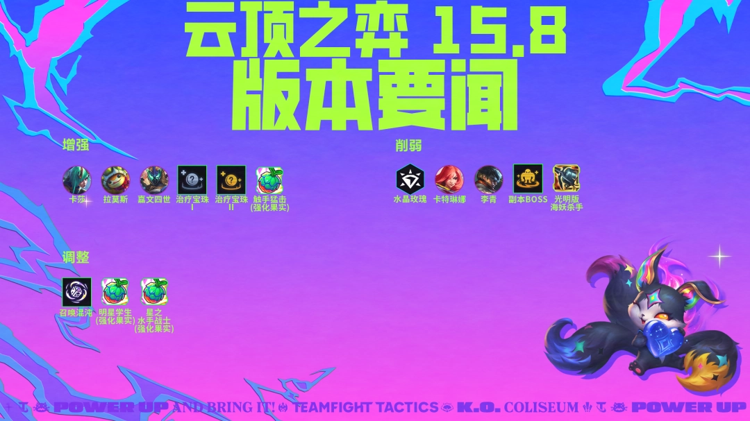 云顶之弈15.8羁绊调整一览