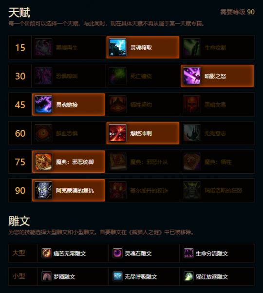 魔兽世界熊猫人之谜痛苦术天赋雕文推荐